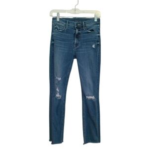 MOTHER Distressed Blue Jeans